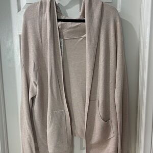 lululemon athletica Beige Open-Front cashmere blend Cardigan